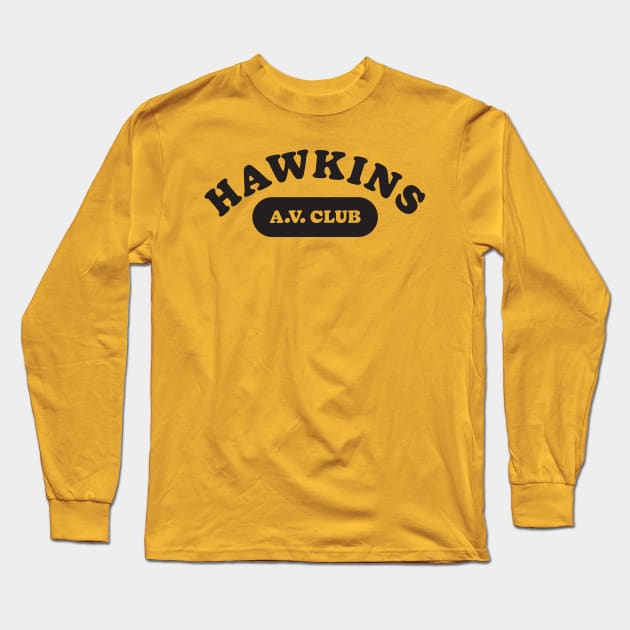 Hawkins A.V. Club Long Sleeve T-Shirt by fullgrownham